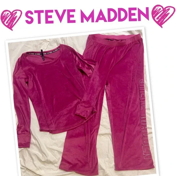 Steve Madden Fuchsia Pajama Set - Picture 1 of 3